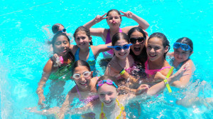 girls in swimming pool